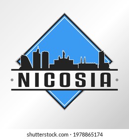 Nicosia, Cyprus Skyline Logo. Adventure Landscape Design Vector City Illustration Vector illustration.