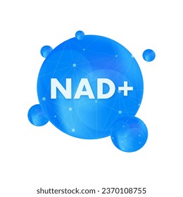 Nicotinamide mononucleotide molecule. Skeletal formula. Precursor of NAD. Vector stock illustration