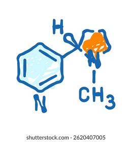 nicotine formula doodle icon sketch vector. nicotine formula sign. isolated symbol illustration