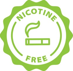 nicotine free rounded outline icon