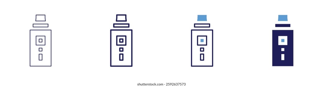 Nicotine icon in 4 different styles. Thin Line, Line, Bold Line, Duotone. Duotone style. Editable stroke.
