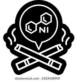 Nicotine Icon, Cigarette, Toxic, Vaping