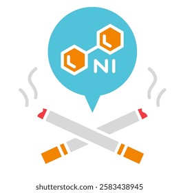 Nicotine Icon, Cigarette, Toxic, Vaping