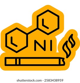 Nicotine Icon, Cigarette, Toxic, Vaping