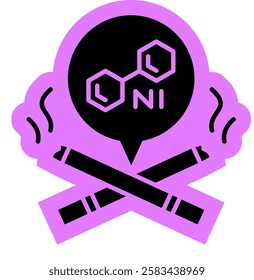 Nicotine Icon, Cigarette, Toxic, Vaping
