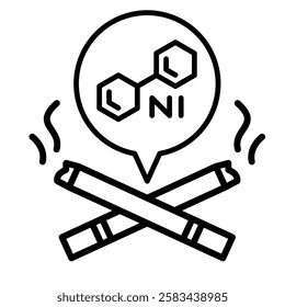 Nicotine Icon, Cigarette, Toxic, Vaping