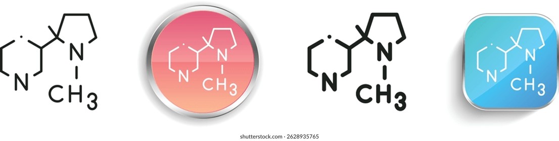 nicotine icon. Thin Linear, Regular and Button Style Design Isolated On White Background