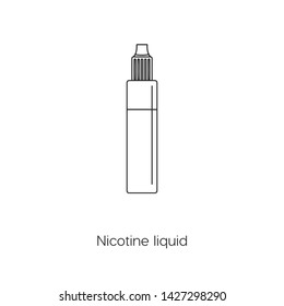 nicotine liquid icon vector. nicotine liquid symbol. Linear style sign for mobile concept and web design. nicotine liquid symbol illustration. Pixel vector graphics - Vector.