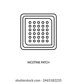 nicotine patch concept line icon. Simple element illustration.nicotine patch concept outline symbol design.