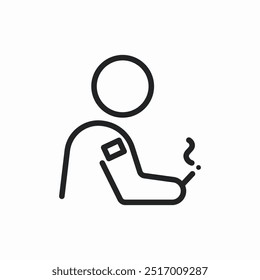 nicotine patch habit icon sign vector