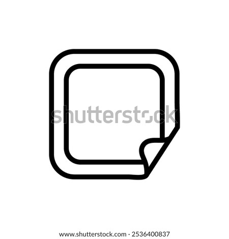 Nicotine patch icon Flat art illustration in outline