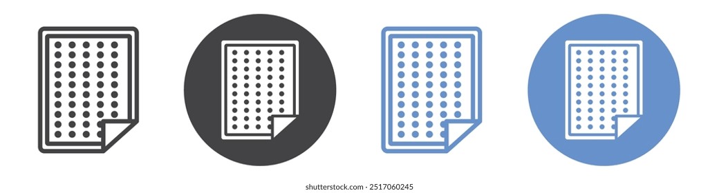 Nikotinpflaster Symbol flache Linie Symbol gesetzt.