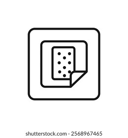 Nicotine patch icon Isolated flat vector in outline