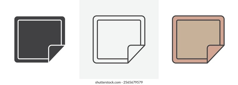 Nicotine patch icons in black and colored versions