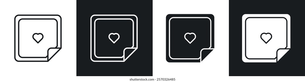 Nicotine patch icons vectors set in black. line and flat versions