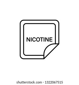 nicotine patch, smoke healthcare icon. Element of quit smoking for mobile concept and web apps icon. Thin line icon for website design and development, app development