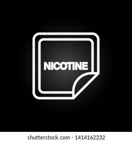 nicotine, patch, smoke, healthcare neon icon. Elements of quit smoking set. Simple icon for websites, web design, mobile app, info graphics
