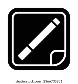 Nicotine Patch Vector Glyph Icon For Personal And Commercial Use.
