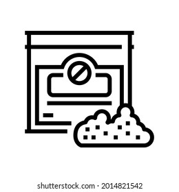 nicotine-free tobacco line icon vector. nicotine-free tobacco sign. isolated contour symbol black illustration