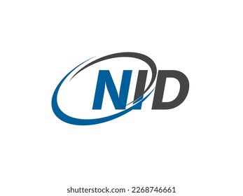 NID letter creative modern elegant swoosh logo design