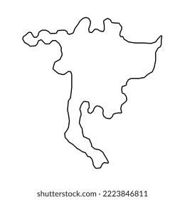 Nidwalden map, Cantons of Switzerland. Vector illustration.