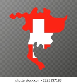 Nidwalden map, Cantons of Switzerland. Vector illustration.