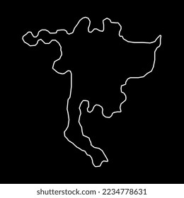 Nidwalden map, Cantons of Switzerland. Vector illustration.