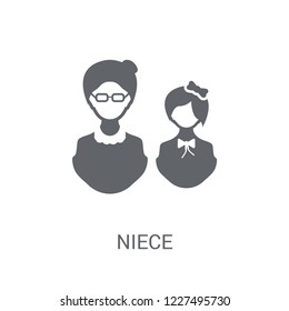 niece icon. Trendy niece logo concept on white background from Family Relations collection. Suitable for use on web apps, mobile apps and print media.