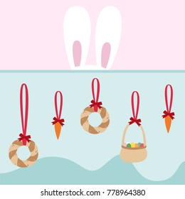 niedlier easter bunny with presents