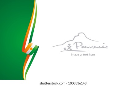 Niger abstract flag brochure cover poster background vector