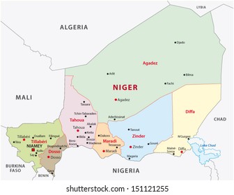 niger administrative map