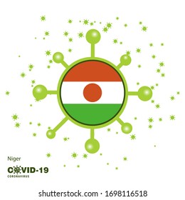 Niger Coronavius Flag Awareness Background. Stay home, Stay Healthy. Take care of your own health. Pray for Country