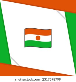Niger Flag Abstract Background Design Template. Niger Independence Day Banner Social Media Post. Niger Independence Day