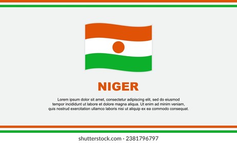 Niger Flag Abstract Background Design Template. Niger Independence Day Banner Social Media Vector Illustration. Niger Design