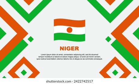 Niger Flag Abstrakte Hintergrunddesign-Vorlage. Niger Independence Day Banner-Vektorgrafik. Niger-Vorlage