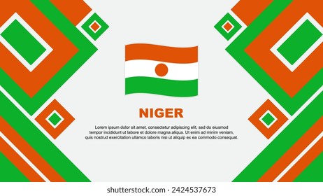 Niger Flag Abstract Background Design Template. Niger Independence Day Banner Wallpaper Vector Illustration. Niger Cartoon