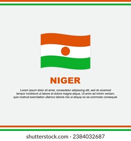 Niger Flag Background Design Template. Niger Independence Day Banner Social Media Post. Niger Design