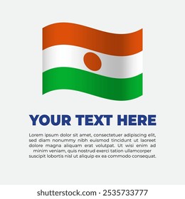 Niger Flag Banner Background Template