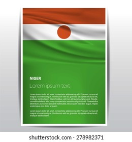 Niger flag Brochure - Vector Flyer Cover Page Design