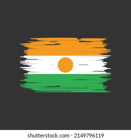 Niger Flag Brush. National Flag