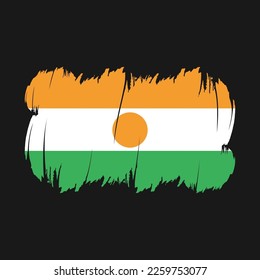 Niger Flag Brush Strokes Vector
