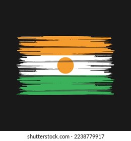 Niger Flag Brush Vector Illustration