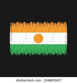 Niger Flag Brush Vector Illustration