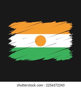Niger Flag Brush Vector Illustration