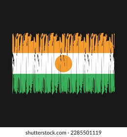 Niger Flag Brush Vector Illustration