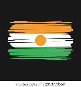 Niger Flag Brush Vector Illustration
