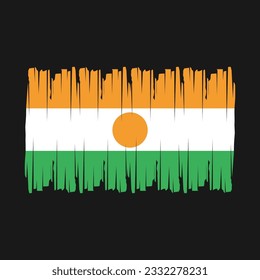 Niger Flag Brush Vector Illustration