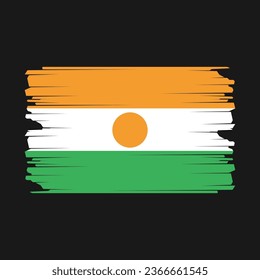 Niger Flag Brush Vector Illustration