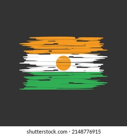 Niger Flag Brush Vector. National Flag