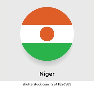 Niger-Flaggenblase rund um die Form Symbol Vektorgrafik